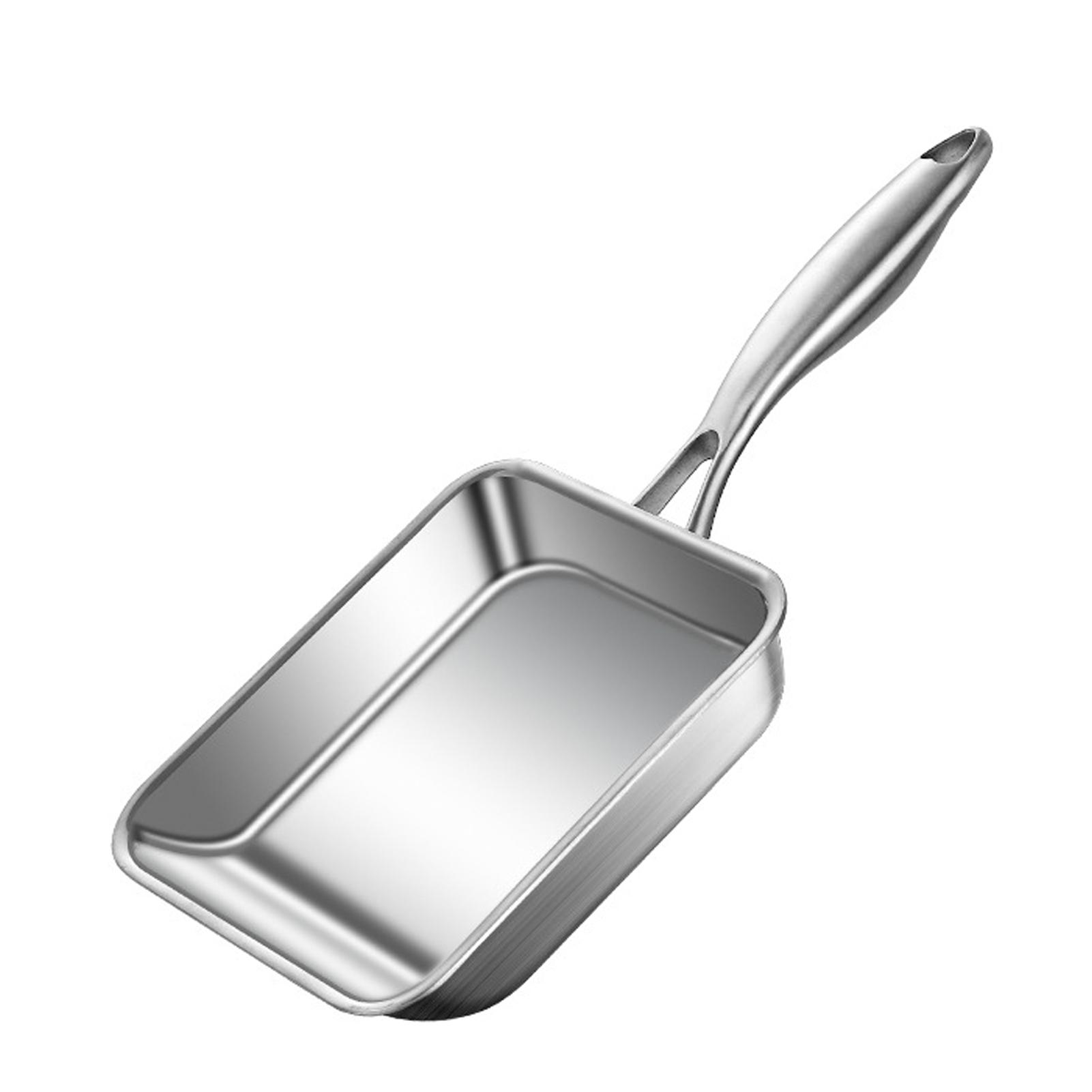 

New 304 Stainless Steel Frying Pan NonStick Pan Fried Steak Pot Uncoated Kitchen Cookware for Gas Stove and Induction Cooker