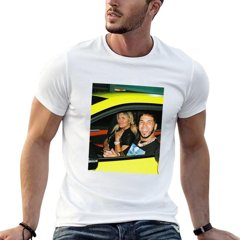 Anuel AA Karol G TShirt men t shirt cotton 100 t shirts for man cotton funny TShirt