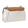 Michael Kors Lita Clássica Estampa Monograma Cor Retro Bloco de Cores Logo em Letra Lona e Couro Bolsa de Ombro Feminina Bolsa de Ombro 35H0GXPC1V-VANILLA