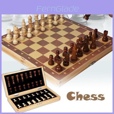 Luxurious Wooden Chess Set Featuring Premium Folding Chessboard And Elegant Pieces