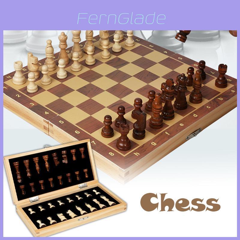 Luxurious Wooden Chess Set Featuring Premium Folding Chessboard And Elegant Pieces