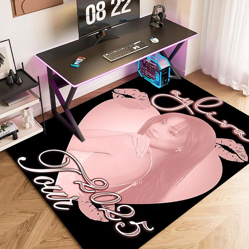 1pc Ayliva Pink Sweetheart Series Carpet Rug for Living Room Bedroom Home Sofa Decoration,Kids play Non-slip Floor Mat