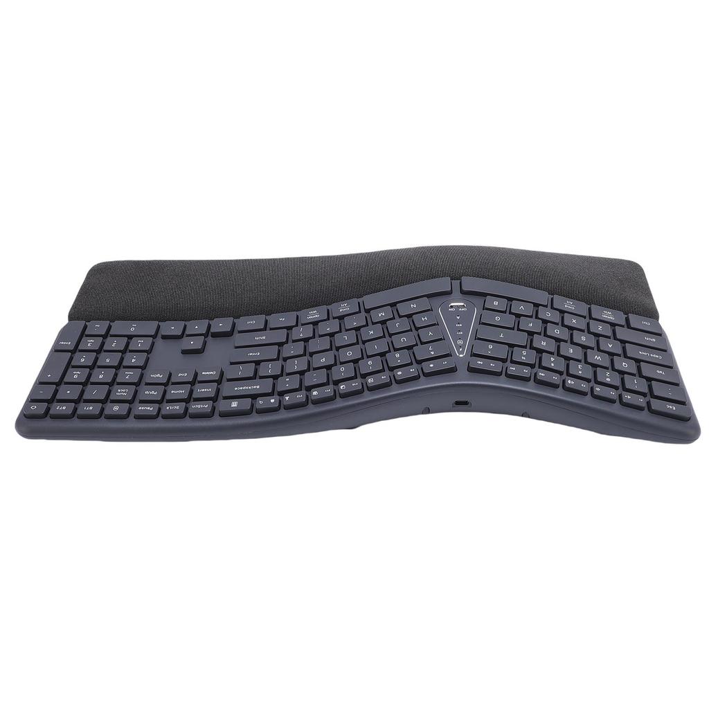 Wireless Ergonomic Keyboard Split with Cushioned Wrist Rest USB Connectivity USB C Rechargeable