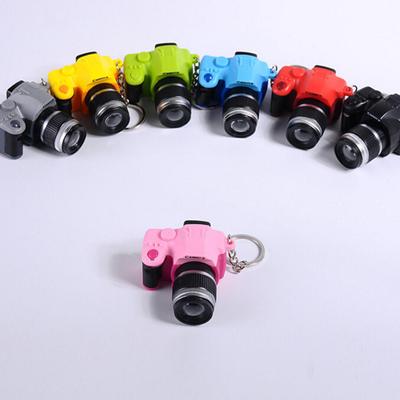 Chaveiro de brinquedo fofo com câmera e efeito sonoro e luz de flash