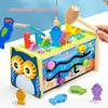 Children's Wooden Educational Toys Set: Elephant Piano, Whack-a-Mole Dinosaur, Tractor, Matching Puzzle for Parent-Child Play