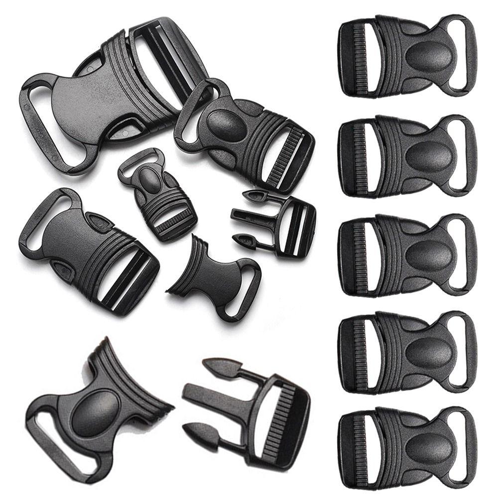 

5pcs Black Paracord Bracelet Buckle 5 Sizes Bracelet Woven Buckle Outdoor Tool