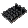 16 Tasten 3 Drehknöpfe Tastatur Benutzerdefinierbares Makro Programmierbares Tastenfeld Hot-Swap-fähig Blauer Schalter Mechanisches Tastenfeld
