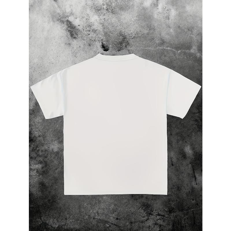 Rozmiary europejskie 1 szt. Uroczy Kot Ramen Anime Koszulka, Wyłącznie dla Mężczyzn, Okrągły Dekolt, Krótki Rękaw, Regularny Krój, Codzienny Strój na Weekend