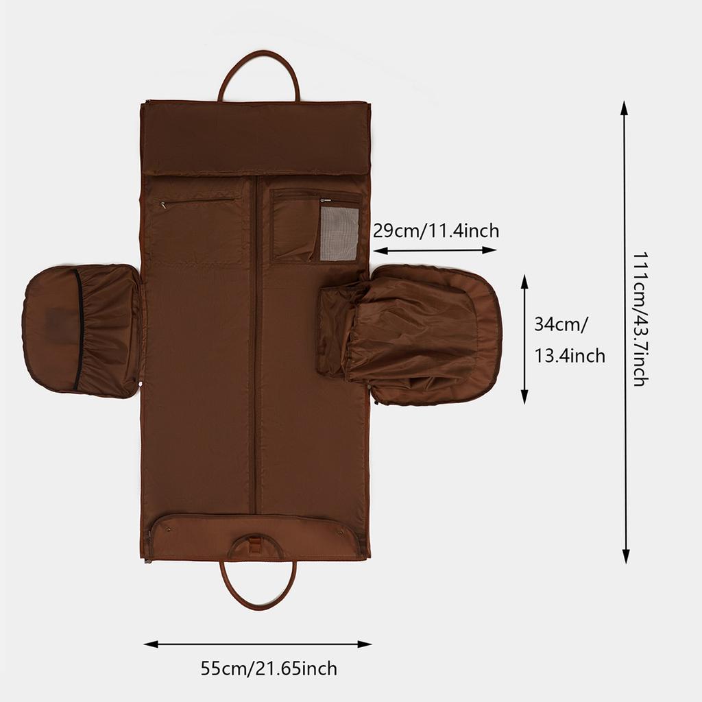 Travel Convenient Portable Garment Bag Large PU Leather Luggage Bag