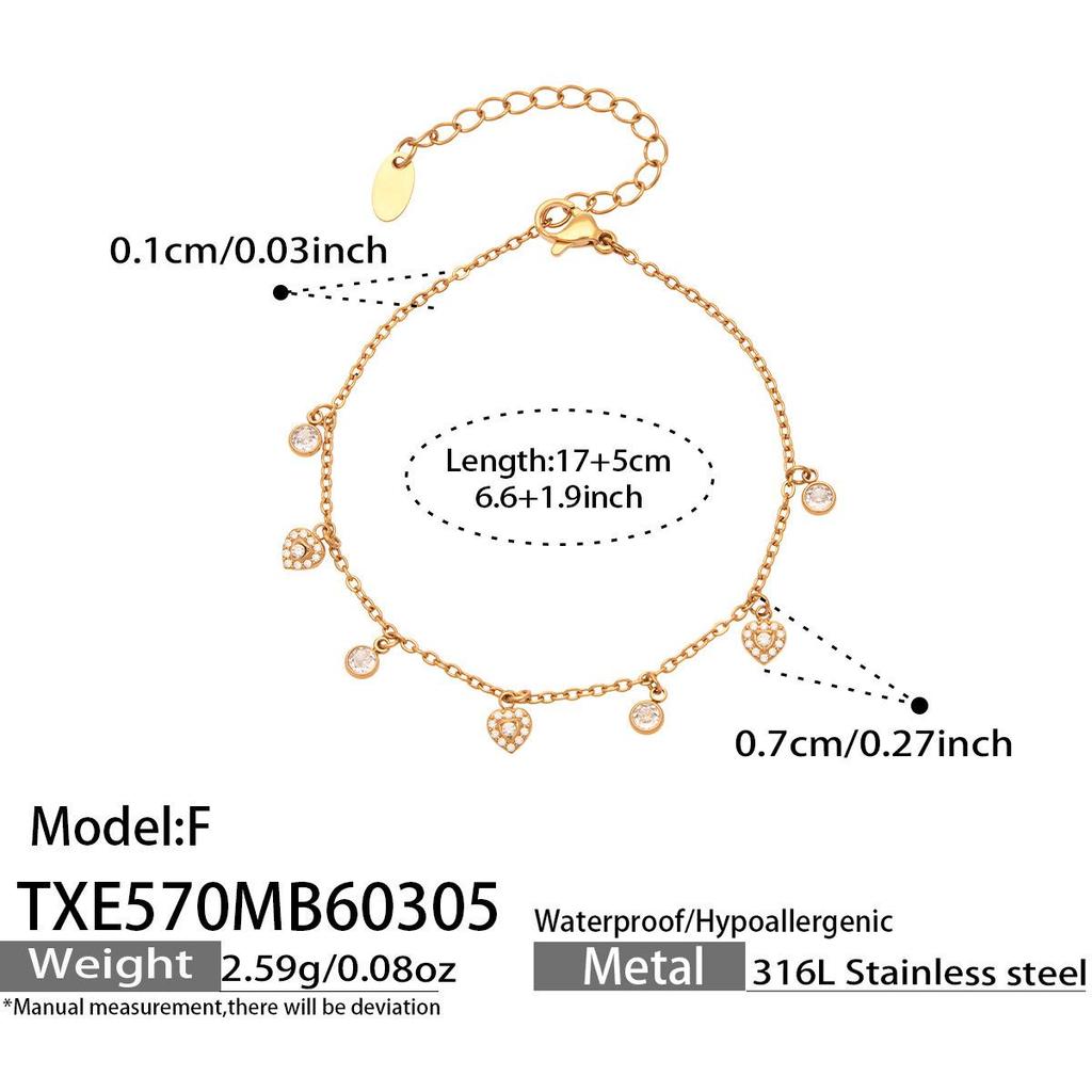 European & American Fashion DIY Multi-Accessory Set: Small 8-Shaped Flower with Full Rhinestones & 5A Zircon Necklace and Bracelet Combination
