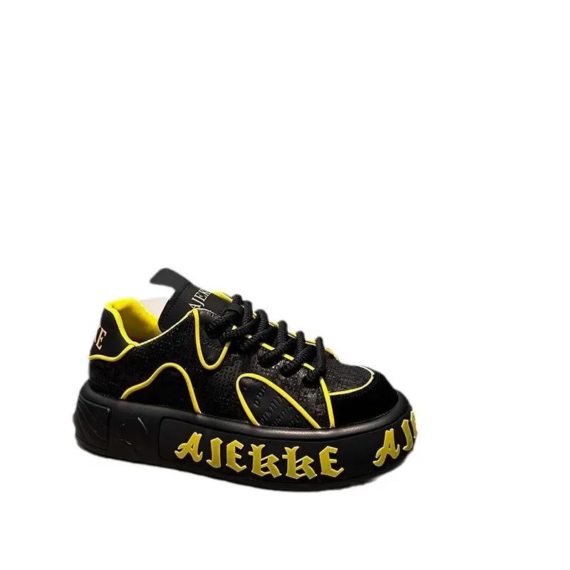 Fashion New Classic Men's Sneakers Tall Thick Soled Fashionable Casual Shoes with Breathable Mesh and Lightweight Sports Running Shoes