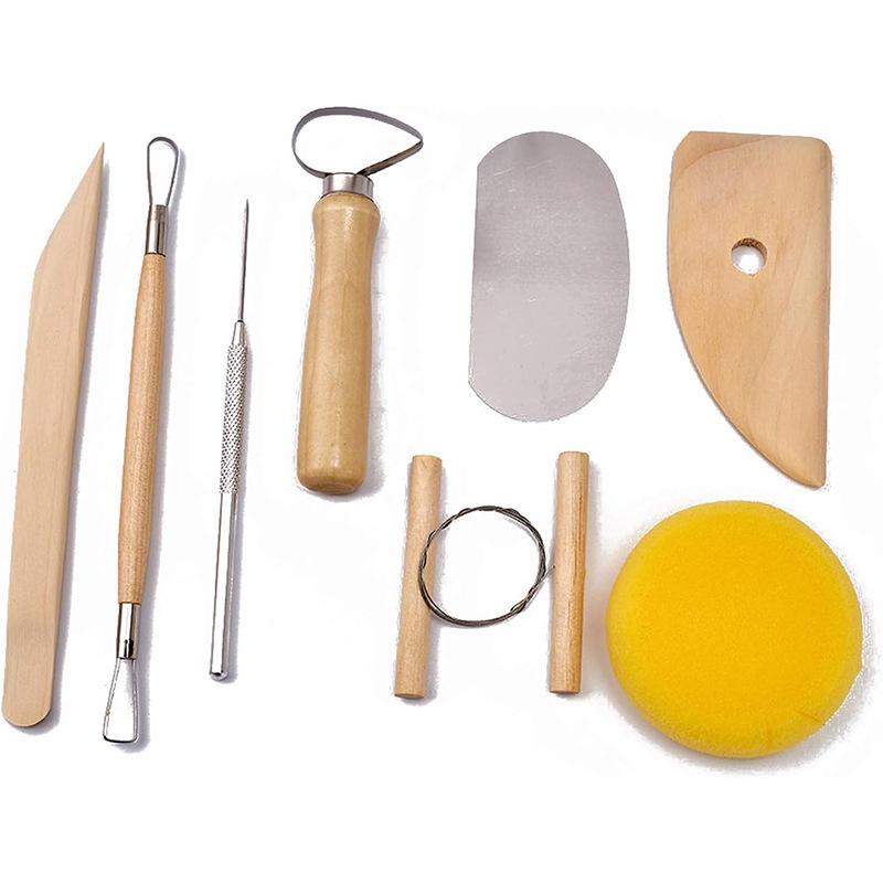 Ensemble d'outils de modelage en argile de poterie en cinq pièces pour sculpture DIY