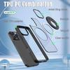 For iPhone 16 Pro Clear Back Case Compatible with MagSafe TPU+PC Kickstand Phone Cover