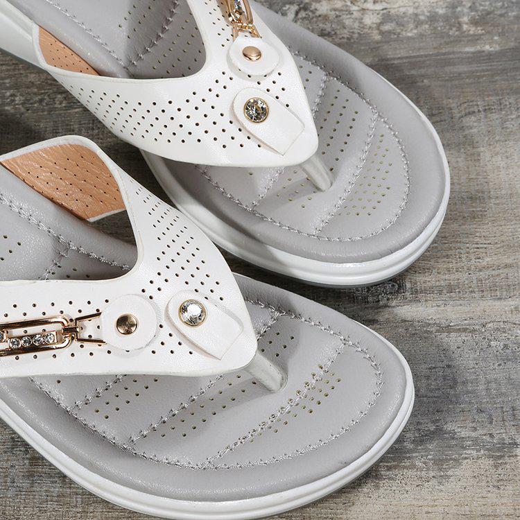 2022 Women's Metal Buckle Wedge Beach Sandals - Summer Casual Fashion