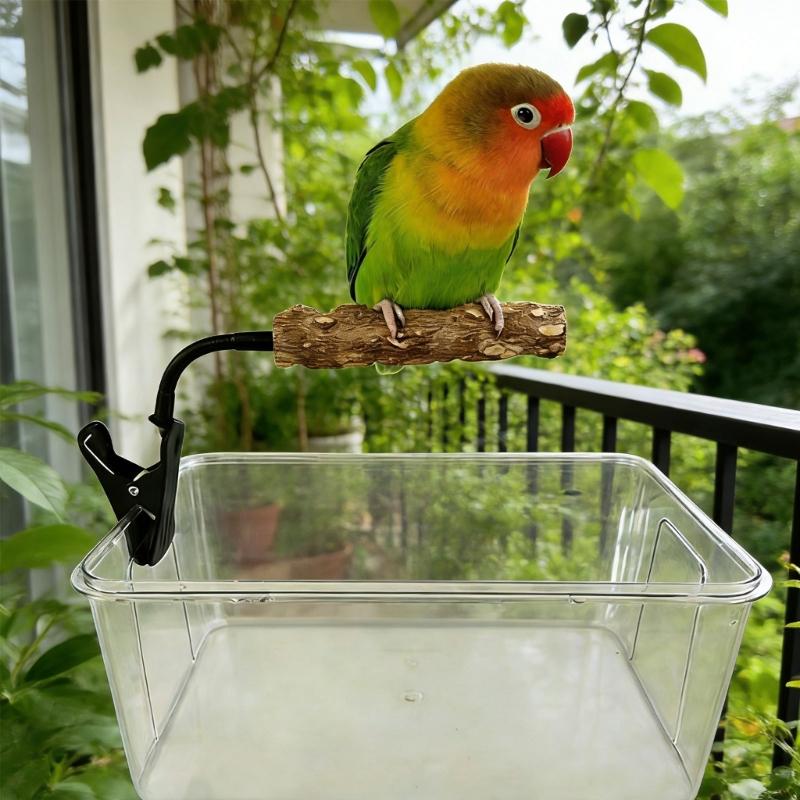 Adjustable Bird Training Perch With Easy Mounting Clip On Design for Cage Table Bird Standing Perch Cage Accessories