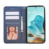 For Motorola Edge 60 Fusion 5G Wallet Phone Case Checkered Pattern Imprint Leather Flip Cover with Wrist Strap