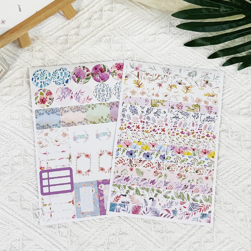 785Pcs Vintage Planner Decals Set Semi-Matte Paper Seals Reusable Irregular Shapes With 12 Month For Journaling English Language