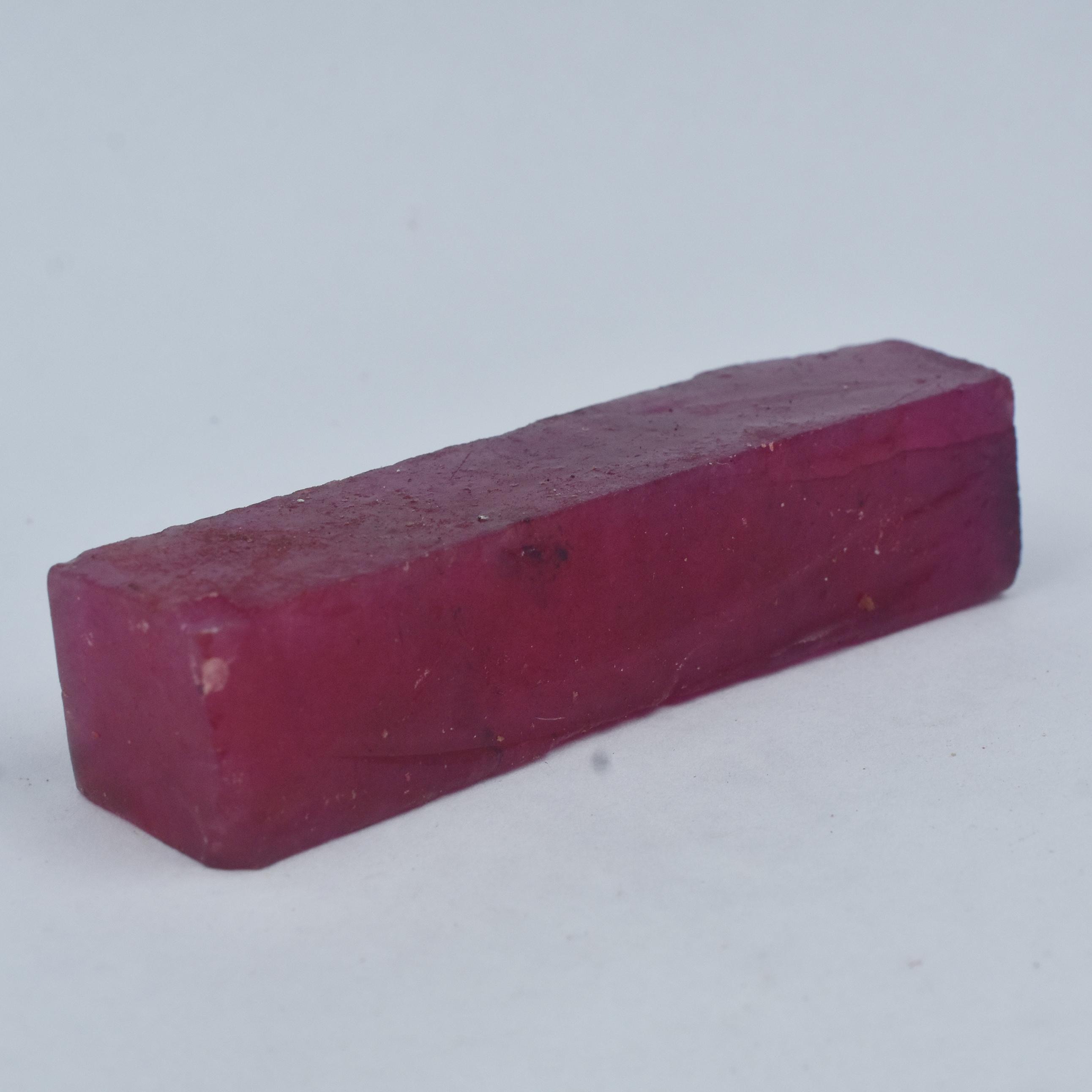 

Natural Red Ruby 45.9ct Uncut Rough Certified Loose Gemstone 72.5 mm approx. червоний