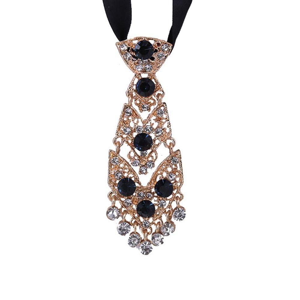 Tie Unisex Crystal Necktie Men Ties Women Necktie Formal Business Ties Metal Rhinestone Necktie