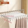 Home frosted plastic trouser rack strong seamless clip hangers to dry clothes