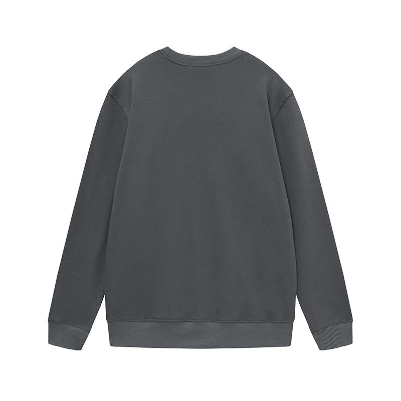 Klasická unisex mikina s kapucí Stone Monkey Island - Jednobarevná, Kulatý výstřih, Dlouhý rukáv, Design s odznakem