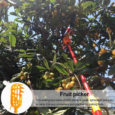 Fruit Picker Tool Fruit Harvesting Basket with Teeth Light-weight Fruit Picking Tool from Ground for Loquat Plum Bayberry Peach
