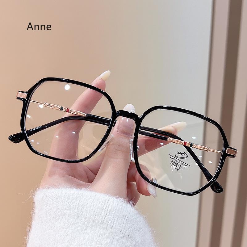 Korean Oversized Anti Radiation Eyeglasses for Women/Men Metal Frame Eyeglass Anti Blue Light Eyewear gafas de lectura