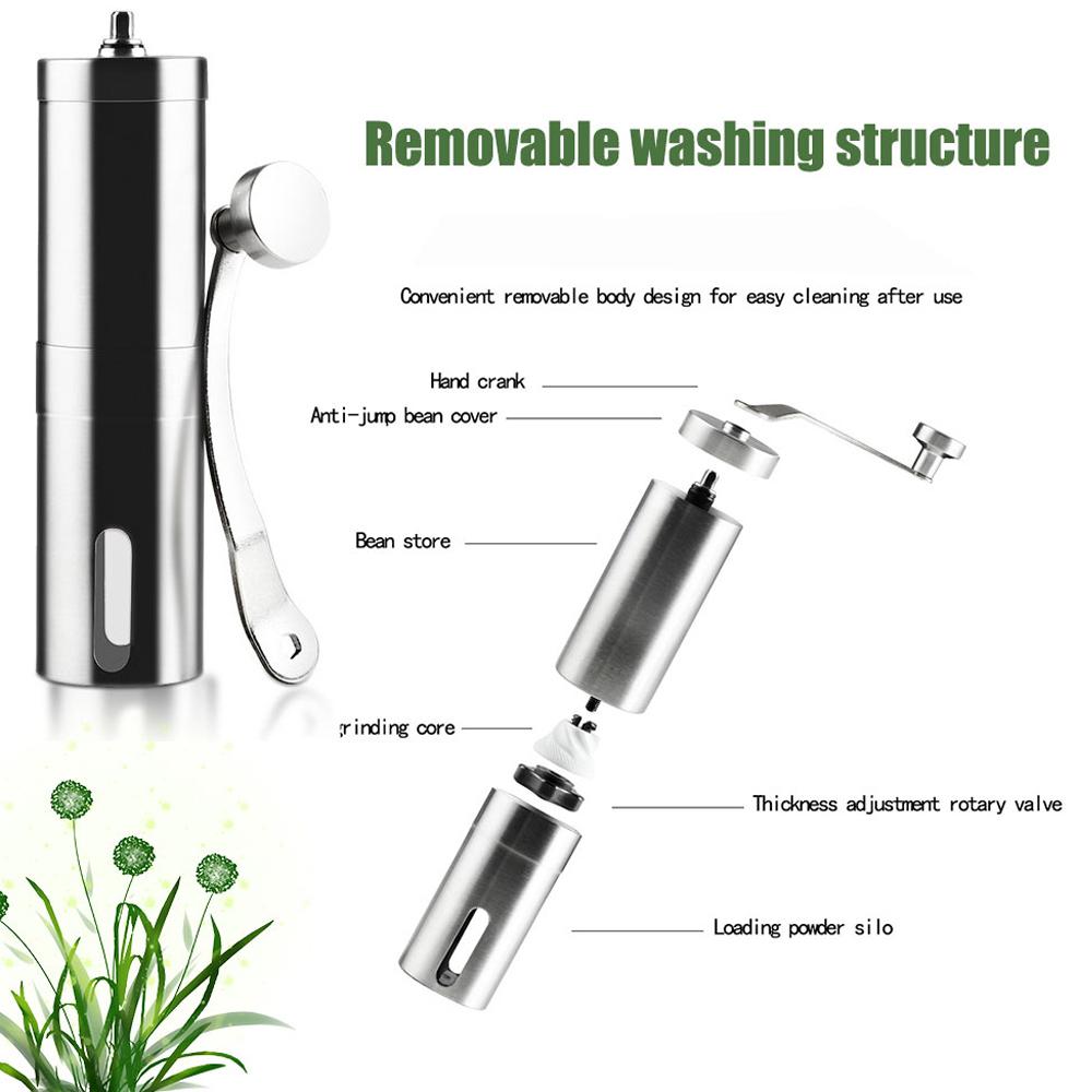 Mini Kaffeemühle Edelstahl Hand manuell Handgemacht Kaffeebohnenmühle Crocus Grinders Nespresso Dolce Gusto Kapsel