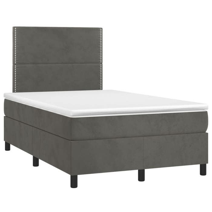 VidaXL Slatted Bed Base with Mattress and LED, Upholstered Bed, Double Bed, Adult Bedroom Interior Bed, 3136054