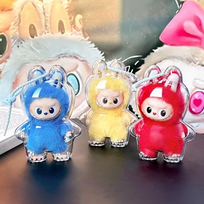 The Monsters Labubu V4 Pin For Love Series Transparent Protective Cover Hard Shell Labubu4.0 Keychain Protection Case