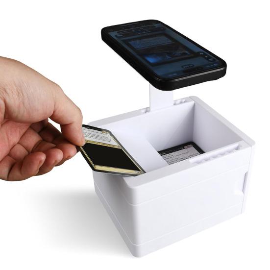 TCG Card Scanner Phone Holder 3D Printed PLA Stand for ManaBox App Smooth Scanning Clog-Free Trading Cards Collection Organizer