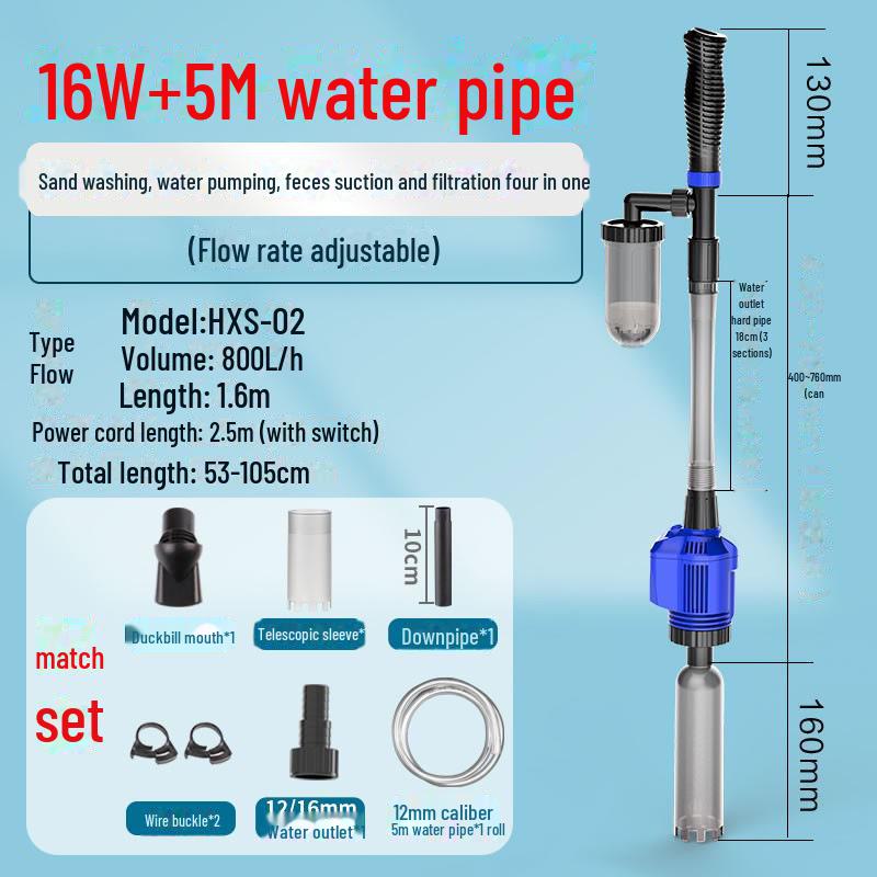 Sensen Electric Water Changer & Sand Washer: Automatic Fish Tank Cleaner