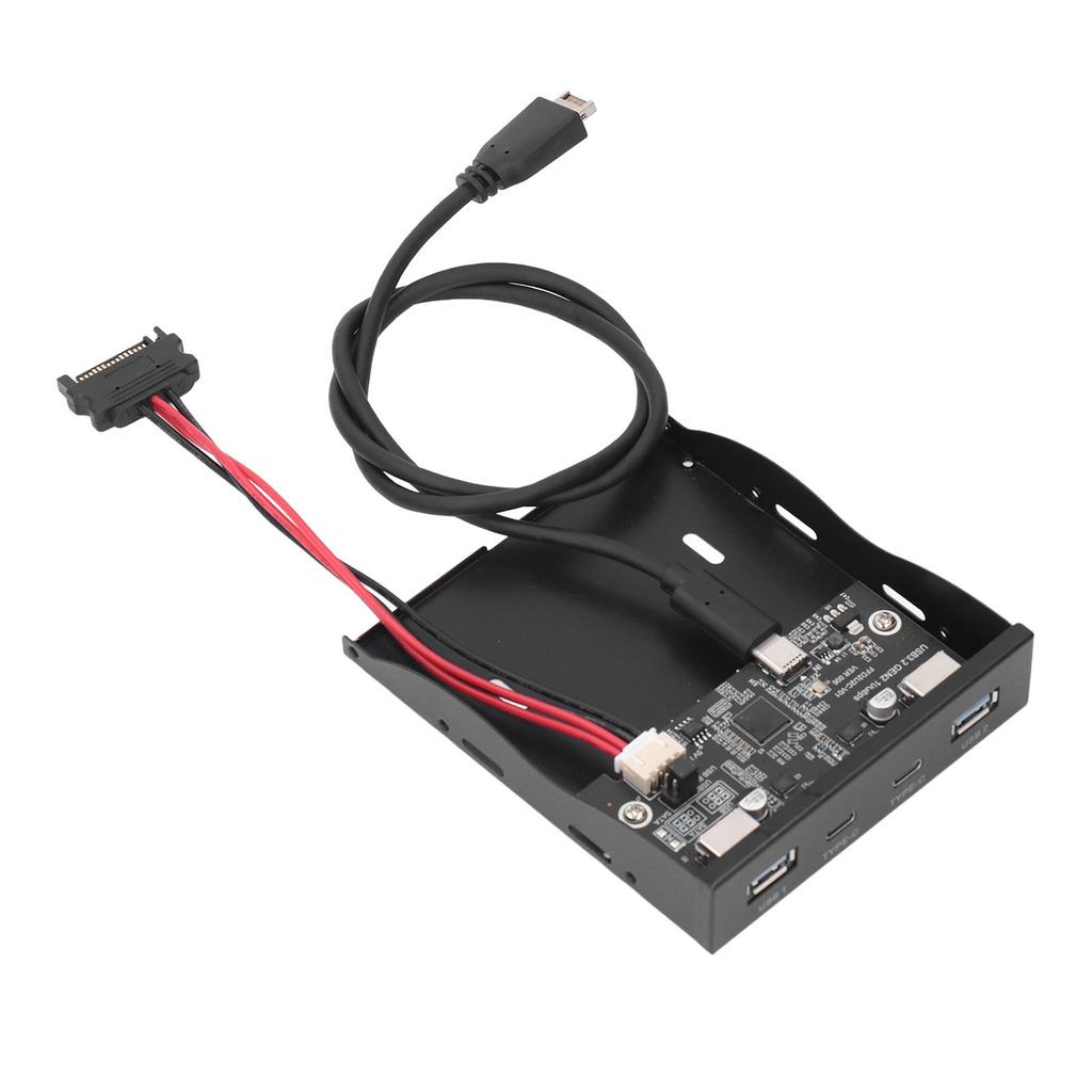 USB 3.2 Gen2 Frontpanel-Hub 10 Gbit/s 4 Anschlüsse Diskettenlaufwerksschacht 3,5-Zoll-Hub 19-Pin auf Typ C Frontpanel