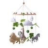 Baby Crib Mobile Clouds Animals Leaf Plush Crib Mobile Handmade Felt Hanging Decor