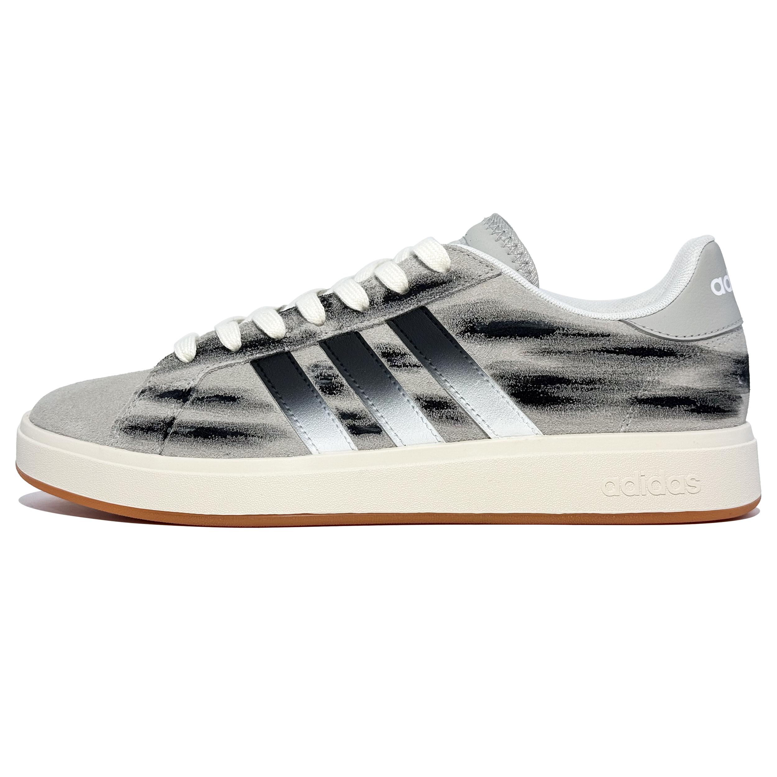 

Adidas Grand Court Base 00s Abrasion Resistant Low top Skateboard Shoes Unisex Black Gray IH6185(Team567-) 39⅓
