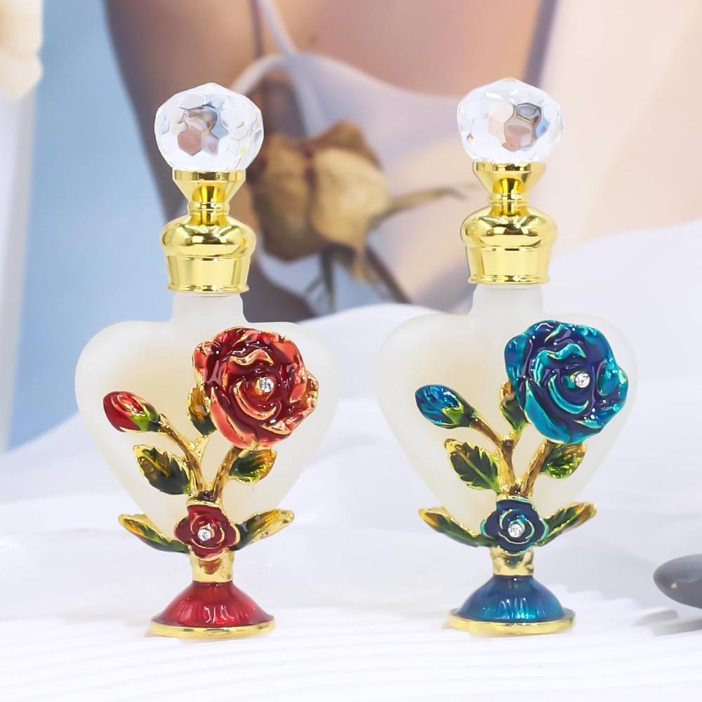 Metallbasis Ätherisches Öl Flasche 5/10ML Parfümflaschen Exquisite Glasflasche Kreatives Geschenk