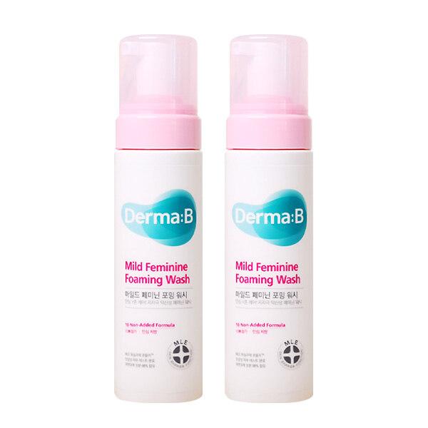 

Derma B Mild Feminine Foaming Wash 200ml x 2, a mildly acidic feminine cleanser