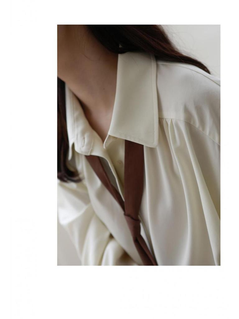 Damen Schlankmachende Lockere Bindebluse - Frühherbst Kühles Design