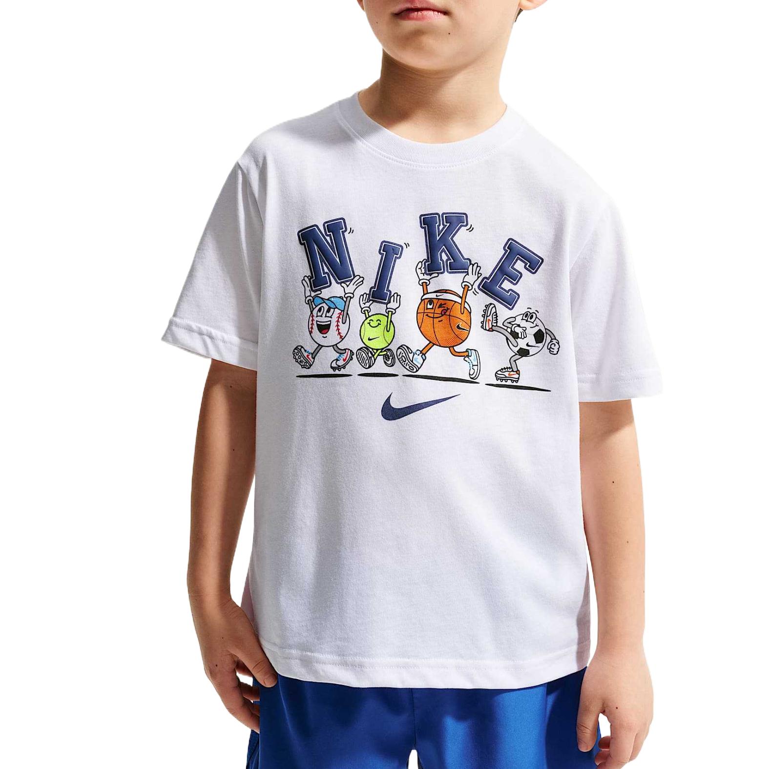 Nike T-Shirt Multi Sports Ball Round Neck Solid Color Short Sleeve Pullover Kids tops IR8081-100 7