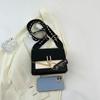 1pcs Wide Shoulder Strap Small Square Bag PU Contrasting Color Women's Bag Suitable for Mobile Phone Small Wallet