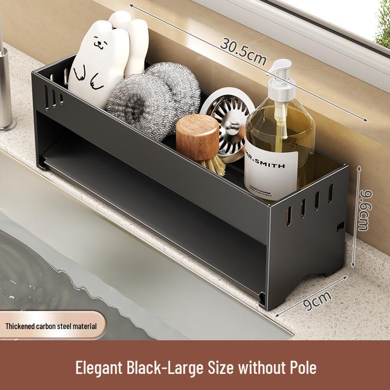 Multifunctional Kitchen Organizer for Dishcloths, Scouring Pads, Sponges, and Steel Wool Storage.