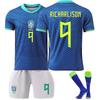 2425 Jersey No. 10 Neymar 20 Vinicius 9 Charlison Children's Men's Away Football Uniform Set
