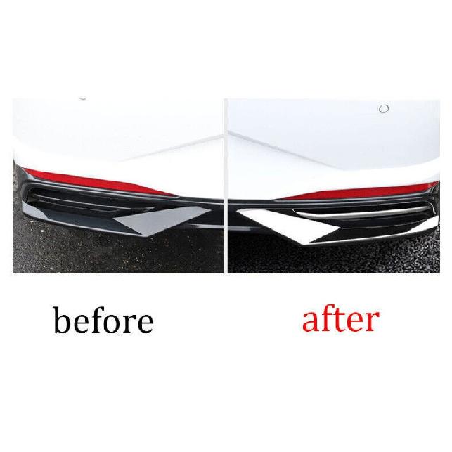 For Hyundai Elantra 2021-2023 Steel Chrome Rear Bumpers Lip Side Skirt Splitter