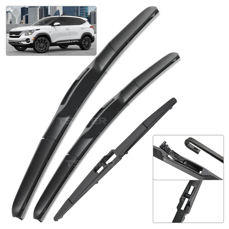 Front & Rear Wiper For KIA Seltos - Wiper Blades Windshield Windscreen Window Brushes 24"+18"+11"