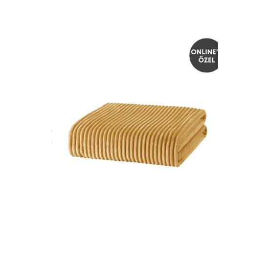 Holly Wellsoft Çift Kişilik Battaniye - Hardal