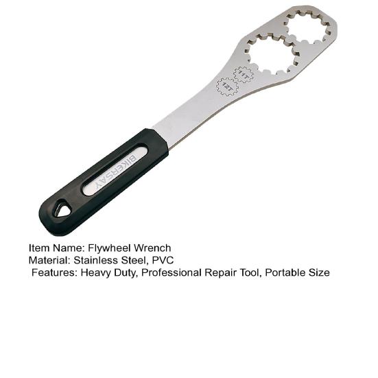 Bicycle Flywheel Remover Wrench Stainless Steel Road Bicycle Freewheel Cassette Lockring Installation Removal Bike Repair Maintenance Tools