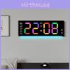 Modern Minimalist Led Wall Clock With Night Light And Calendar For Living Room Decor