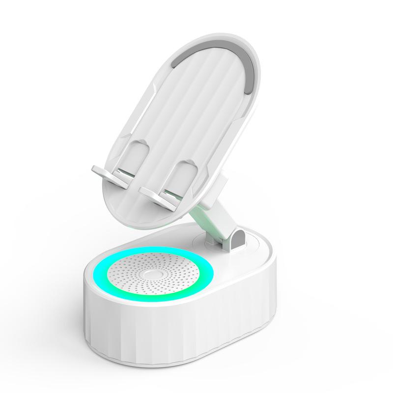 Smart Induction Stand: 5-in-1 Wireless Bluetooth Speaker & Vertical Tablet Charging Dock