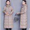 Cappotto Lungo Spesso Imbottito da Donna Invernale Caldo con Cappuccio Giacca Imbottita in Cotone Vestibilità Aderente Lunghezza Sopra il Ginocchio