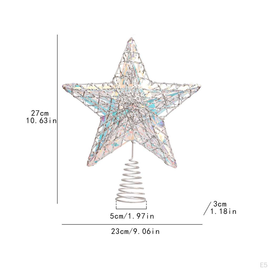 Christmas Tree Top Star Decoration Cute Festive Xmas Ornament for Living